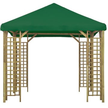 vidaXL Pavilion, verde, 3 x 3 m (310032+47709)