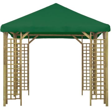 vidaXL Pavilion, verde, 3 x 3 m (310032+47708)