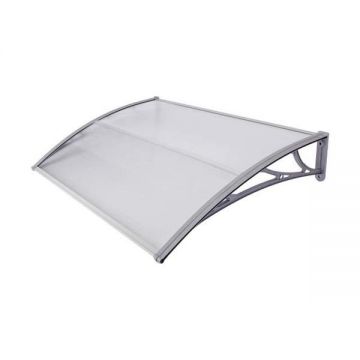 Copertina de usa, gri transparent, accesorii montaj inclus, Maprofi - 150x80 cm Copertina de usa, gri transparent, accesorii montaj inclus, Maprofi - 150x80 cm