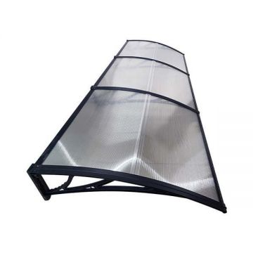 Copertina de usa, negru transparent, accesorii montaj inclus, Maprofi - 360x100 cm