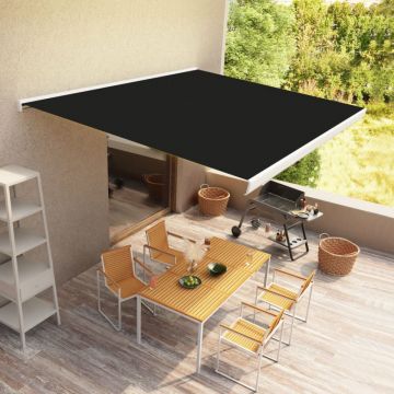 Copertină motorizată tip casetă, antracit, 500 x 300 cm