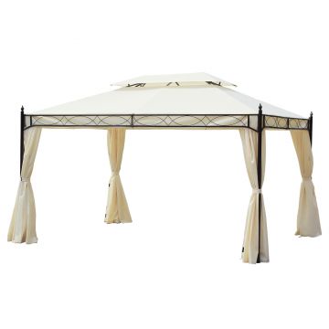 Outsunny Foișor cu Dublu Acoperiș, Design Elegant, Rezistent la Intemperii, Crem, 3x4m | Aosom Romania Outsunny Foișor cu Dublu Acoperiș, Design Elegant, Rezistent la Intemperii, Crem, 3x4m | Aosom Romania