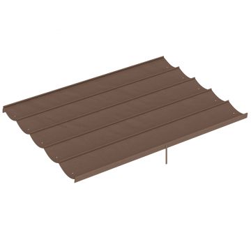 Outsunny Acoperiș de Schimb pentru Pergolă cu 10 Orificii de Drenaj, Copertină din Poliester pentru Pergolă, 350x260 cm, Gri | Aosom Romania