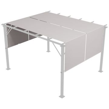 Outsunny Copertină Pergolă Rezervă UV 3x3(m) 4.9x1.2m Ușor de Instalat Kaki | Aosom Romania