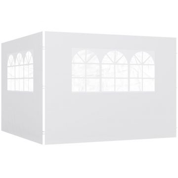 Outsunny Panouri Laterale pentru Corturi Pop-Up, Set de 2, 3x2m, Protecție UV, Rezistent la Apă, Alb | Aosom Romania Outsunny Panouri Laterale pentru Corturi Pop-Up, Set de 2, 3x2m, Protecție UV, Rezistent la Apă, Alb | Aosom Romania