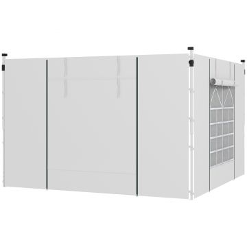Outsunny Panouri Laterale pentru Foisor cu Ferestre și Uși 3x3(m) sau 3x6m 2 Perechi Inlocuire Alb | Aosom Romania Outsunny Panouri Laterale pentru Foisor cu Ferestre și Uși 3x3(m) sau 3x6m 2 Perechi Inlocuire Alb | Aosom Romania