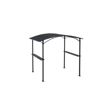 Pavilion gazebo din otel pentru gratar cu copertina Sunjoy Flaki 244cm x 152cm negru/negru A103002000