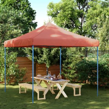 vidaXL Cort de petrecere pliabil Pop-Up, 292x292x315 cm, teracotă