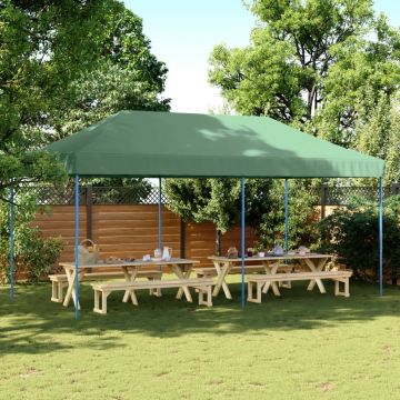 vidaXL Cort de petrecere pliabil Pop-Up, 580x292x315 cm, verde
