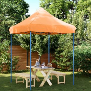 vidaXL Cort de petrecere pliabil Pop-Up, portocaliu, 200x200x306 cm