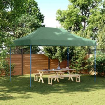 vidaXL Cort de petrecere pliabil Pop-Up, verde, 410x279x315 cm