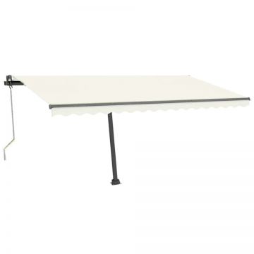 Copertină automată cu senzor vânt & LED, crem, 400x300 cm Copertină automată cu senzor vânt & LED, crem, 400x300 cm