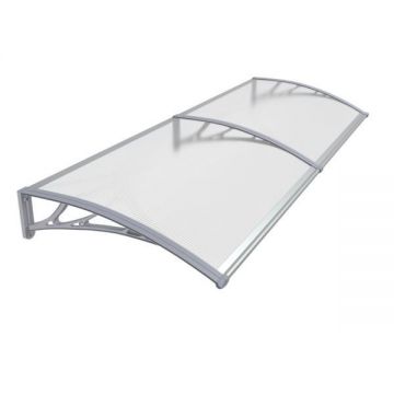Copertina Premium de usa 200x80cm, brate gri, placa 6mm intreaga transparent