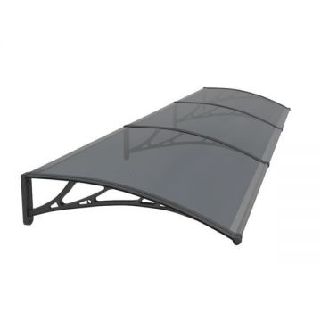 Copertina Premium de usa 360x80cm, brate negre, placa 6mm intreaga antracit