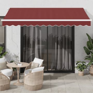 Copertina retractabilă automat, vișiniu, 350x250 cm