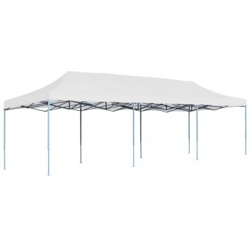 Cort de petrecere pliabil, alb, 3 x 9 m