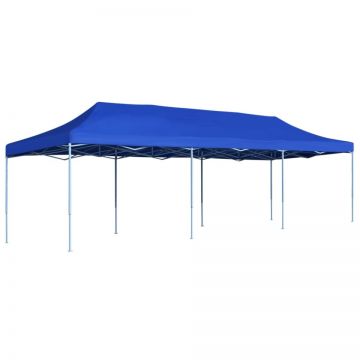 Cort de petrecere pliabil, albastru, 3 x 9 m