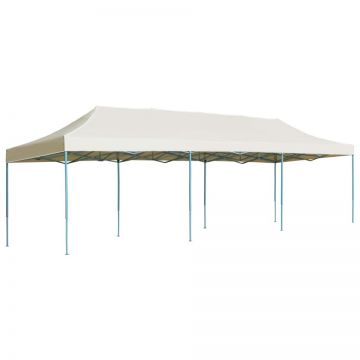 Cort de petrecere pliabil, crem, 3 x 9 m