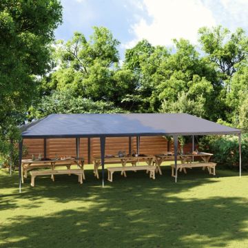 Cort de petrecere profesional, antracit, 4 x 9 m, 90 g/m²