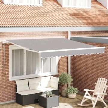 Marchiza automată retractabilă gri deschis 350x250 cm, Material de schimb pentru marchiza pentru cadru de 3.5x2.5 m gri deschis
