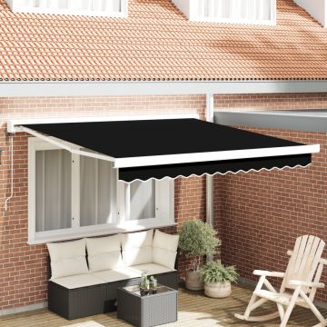 Marchiză automată retractabilă neagră 300x250 cm, Țesătură de înlocuire pentru marchiza pentru cadru de 3x2.5 m negru