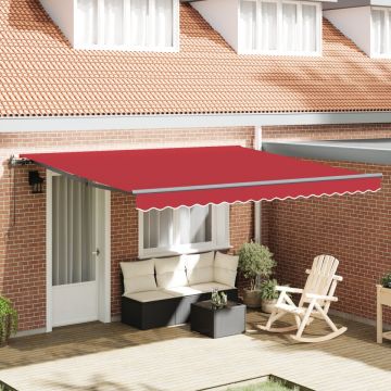 Marchiză automată retractabilă roșie 400x300 cm, Material de înlocuire pentru marchiză 4x3 m cadru roșu