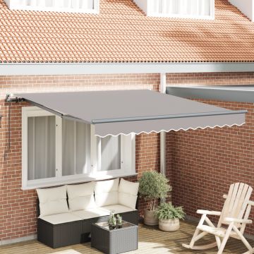 Marchiză manuală retractabilă gri deschis 350x250 cm, Țesătură de înlocuire pentru marchiză de 3.5x2.5m gri deschis