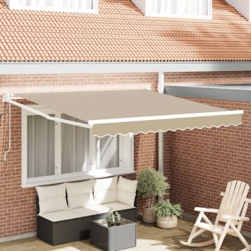 Marchiză retractabilă automată Bej 350x250 cm, Material de înlocuire pentru marchiză 3.5x2.5 m Bej