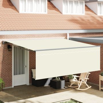 Marchiză retractabilă automată crem 350x250 cm