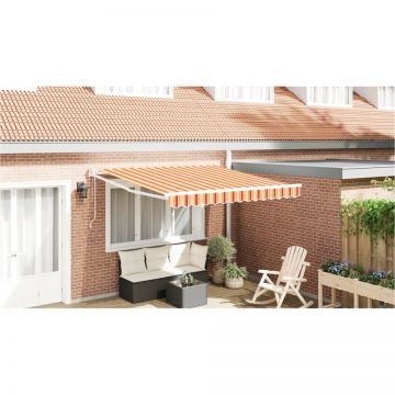 Marchiză retractabilă automată Galben și Portocalie 350x250 cm