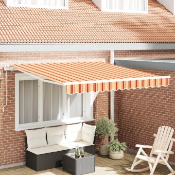 Marchiză Retractabilă Automată Galbenă și Portocalie 350x250 cm