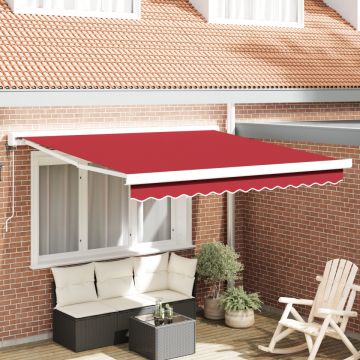 Marchiză retractabilă automată roșie 300x250 cm, Material de înlocuire pentru marchiză de 3x2,5 m cadru roșu