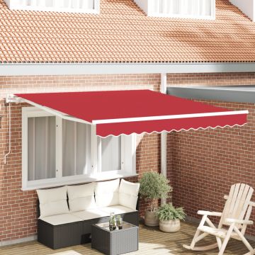 Marchiză retractabilă automată roșie 350x250 cm, Material de înlocuire pentru marchiză de 3,5x2,5 m cadru roșu