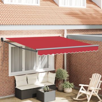 Marchiză retractabilă automată Roșie 350x250 cm, Material de schimb pentru marchiză pentru cadru de 3.5x2.5 m Roșu