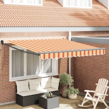 Marchiză retractabilă Galbenă și Portocalie 350x250 cm