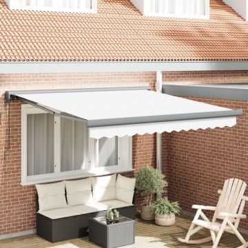 Markiza Retractabilă Automată Alb 300x250 cm, Material de Înlocuire pentru Markiză pentru Cadru de 3x2.5 m Alb