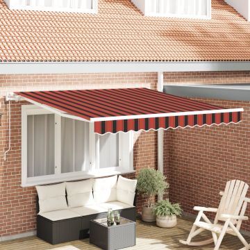 Marquise Retractabilă Automată Portocalie și Maro 300x250 cm