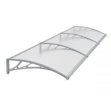 Copertina PREMIUM de usa 360x100cm, brate gri, placa 6mm intreaga transparent