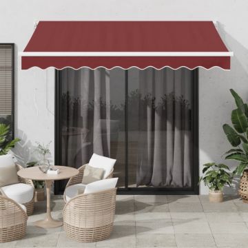 Copertina retractabilă automat, vișiniu, 300x250 cm