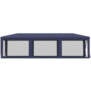 Cort de petrecere cu 8 pereti din plasa, albastru, 3x9 m, hdpe Cort de petrecere cu 8 pereti din plasa, albastru, 3x9 m, hdpe