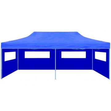 Cort de petrecere pliabil de tip pop-up 3x6, albastru Cort de petrecere pliabil de tip pop-up 3x6, albastru