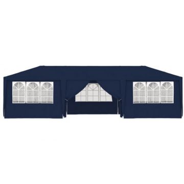 Cort de petrecere profesional cu pereti, albastru 4x9 m 90 g/m² Cort de petrecere profesional cu pereti, albastru 4x9 m 90 g/m²