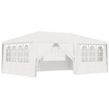Cort de petrecere profesional cu pereti albI 4 x 6 m 90 g/m² Cort de petrecere profesional cu pereti albI 4 x 6 m 90 g/m²