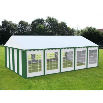 Cort Evenimente Economy, Pvc Verde-Alb, 5x10 m - Corturi24 Cort Evenimente Economy, Pvc Verde-Alb, 5x10 m - Corturi24