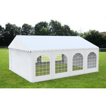 Cort Evenimente Professional, PVC ignifug alb, 4x8 m - Corturi24 Cort Evenimente Professional, PVC ignifug alb, 4x8 m - Corturi24
