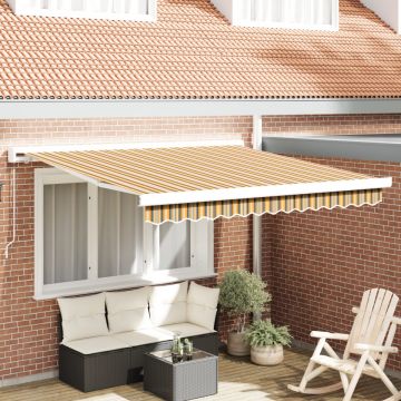 Marcheta manuală retractabilă cu dungi multicolore 350x250 cm