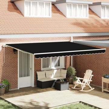 Marchiza automată retractabilă neagră 450x300 cm, Material de schimb pentru marchiză 4.5x3 m negru