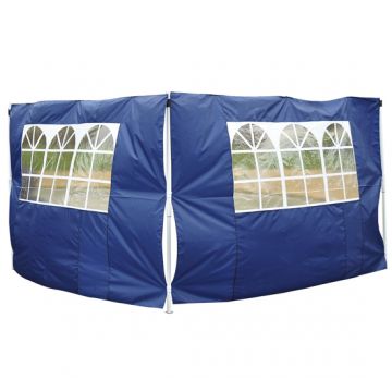 Outsunny 2 Pannelli laterali per gazebo pieghevole, blu, 3x2m