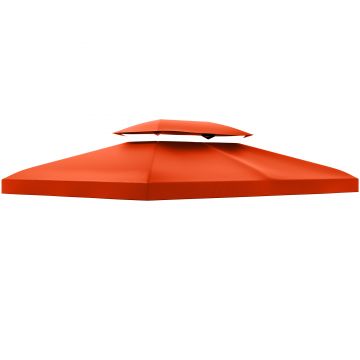 Outsunny Acoperiș de Înlocuire pentru Pavilionuri de Grădină 3x4m Poliester Culoare Cafea | Aosom Romania