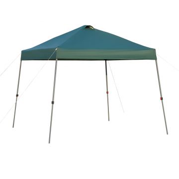 Outsunny Pavilion pliabil 300x300 cm, cort de grădină cu geantă de transport cu roți, impermeabil, cadru din oțel, pentru exterior, petreceri, camping, verde | Aosom Romania